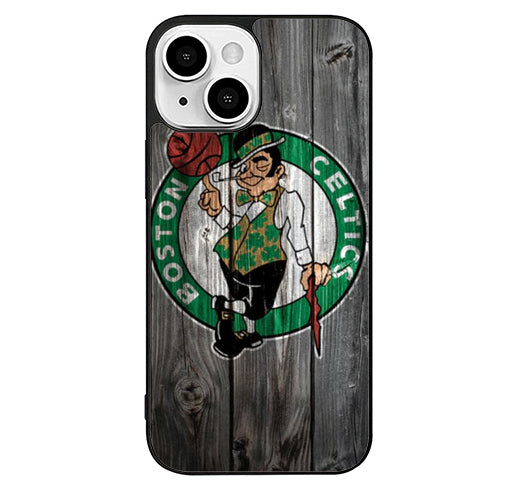 boston celtics logo woods iPhone 14 Plus Case