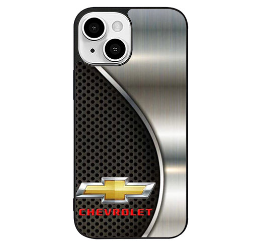 chevrolet logo black silver iPhone 14 Plus Case