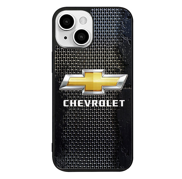 Chevrolet Logo Metal Texture iPhone 14 Plus Case