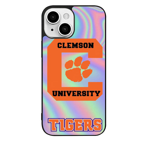 Clemson Tigers Holographic iPhone 14 Plus Case