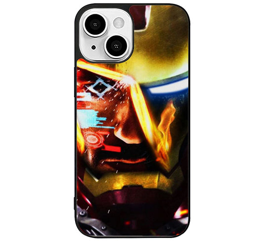 Iron Man Face Superhero iPhone 14 Plus Case
