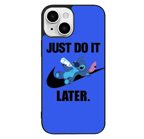 Stitch Just Do it Later Blue iPhone 14 Plus Case