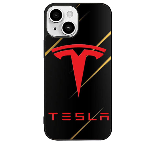 Tesla Black Metallic iPhone 14 Plus Case
