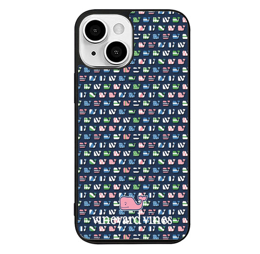 Vineyard Vines Logo Wallpaper iPhone 14 Plus Case