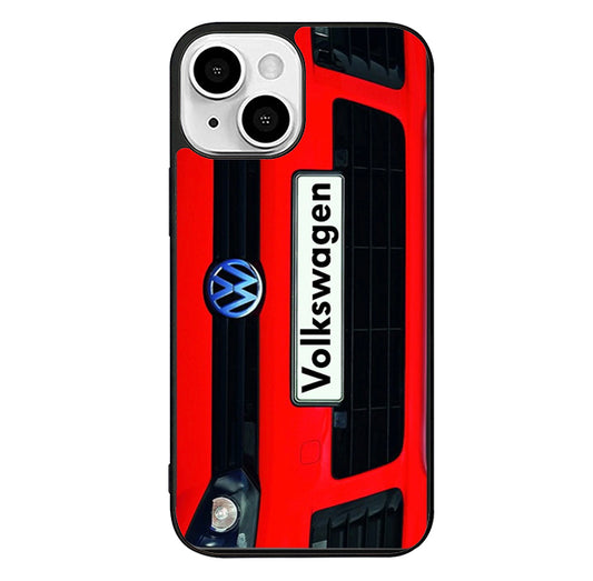 VW Volkswagen Red Emblem iPhone 14 Plus Case
