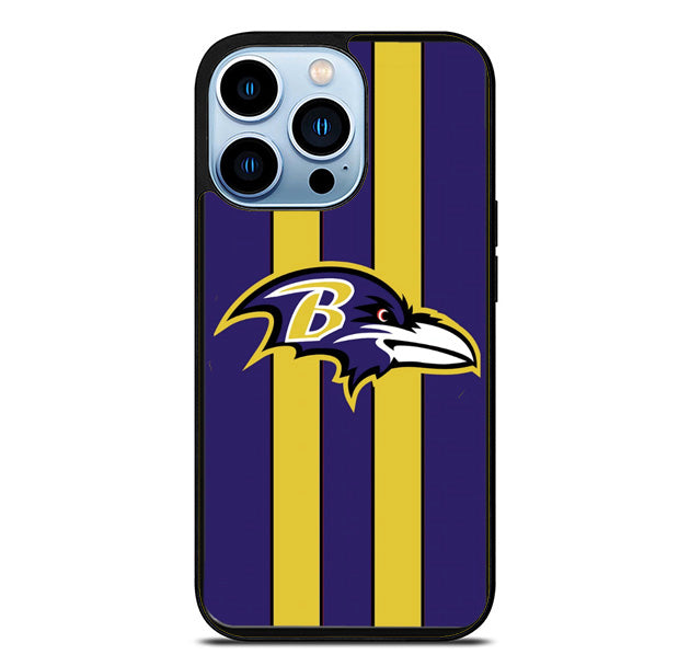 Baltimore Ravens Logo Striped iPhone 14 Pro Max Case