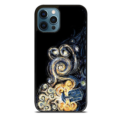 Tardis Van Gogh Doctor Who iPhone 14 Pro Max Case
