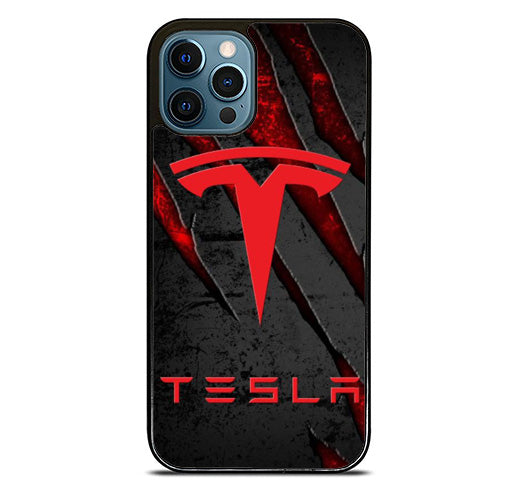 tesla logo metal iPhone 14 Pro Max Case