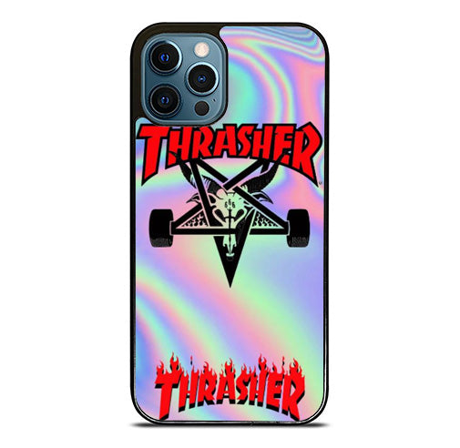 Thrasher Logo Holographic iPhone 14 Pro Max Case