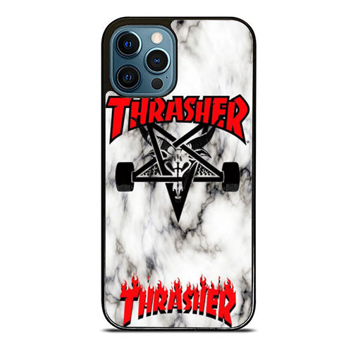 Thrasher Logo Marble iPhone 14 Pro Max Case