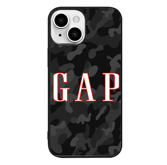 GAP Logo Black Camo iPhone 15 Plus Case