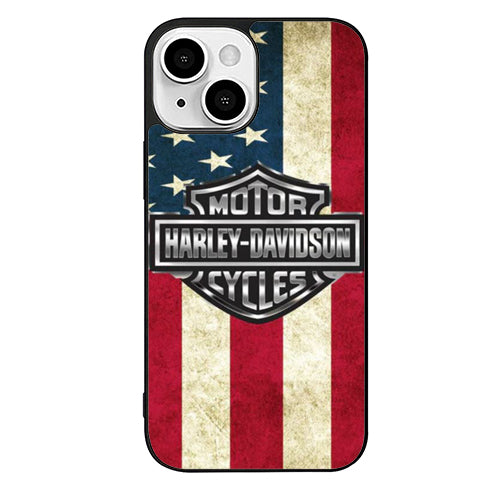 harley davidson flag cover logo iPhone 15 Plus Case