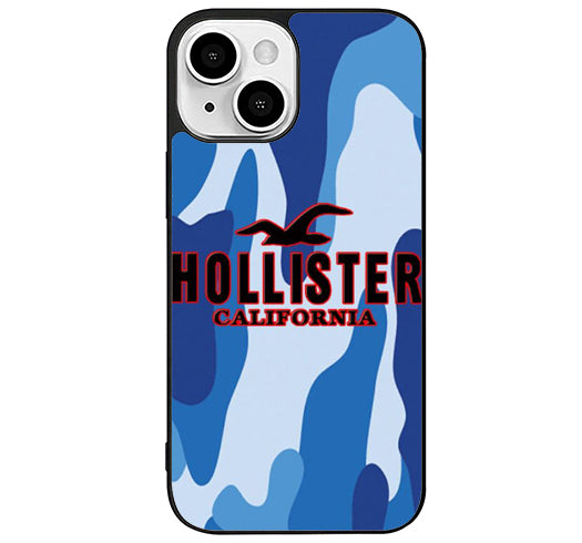 Hollister Blue Camo iPhone 15 Plus Case