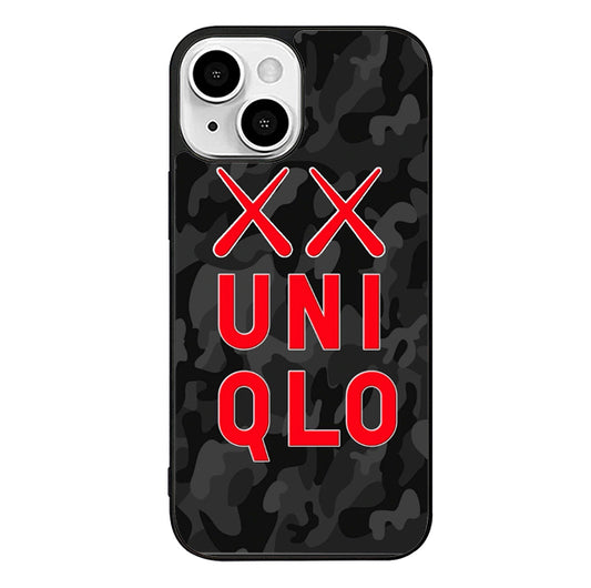 Uniqlo X Kaws Black Camo iPhone 15 Plus Case