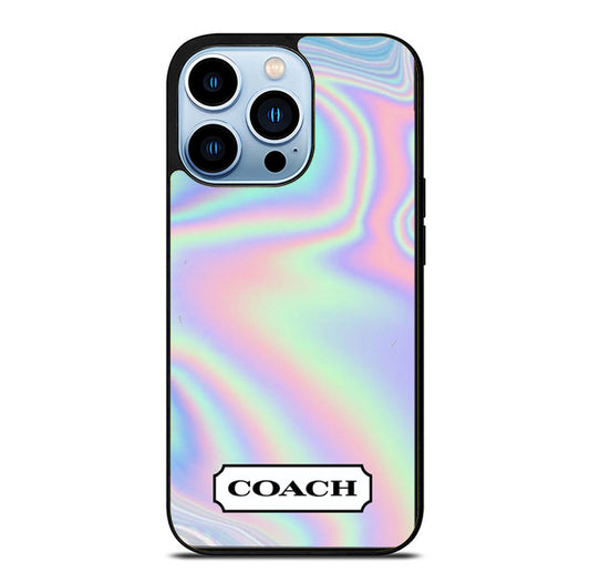 Coach NY Logo Holographic iPhone 15 Pro Max Case