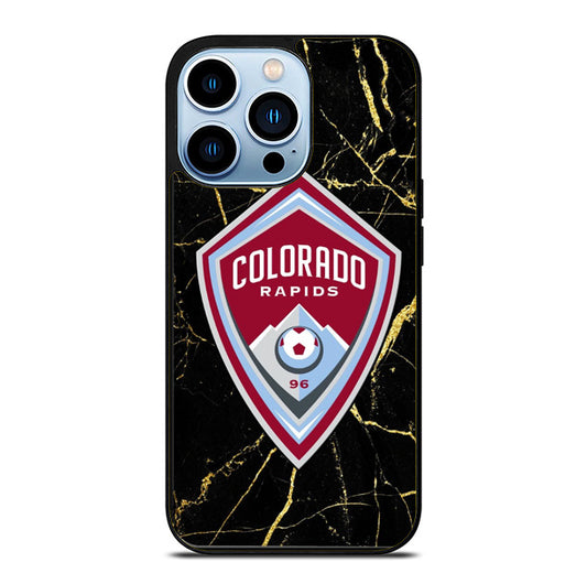 Colorado Rapids Logo Black Marble iPhone 15 Pro Max Case