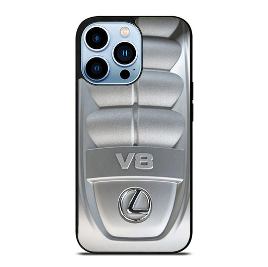Engine Lexus Silver V8 iPhone 15 Pro Max Case