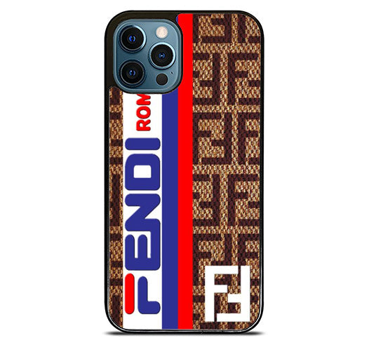 Fendi Striped Brown iPhone 15 Pro Max Case