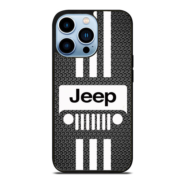 Jeep Wrangler White Striped iPhone 15 Pro Max Case