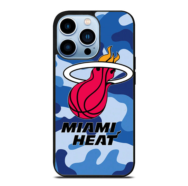Miami Heat Blue Camo iPhone 15 Pro Max Case