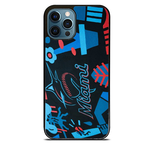 Miami Marlins Wallpaper iPhone 15 Pro Max Case