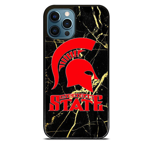 Michigan State Spartans Marble iPhone 15 Pro Max Case