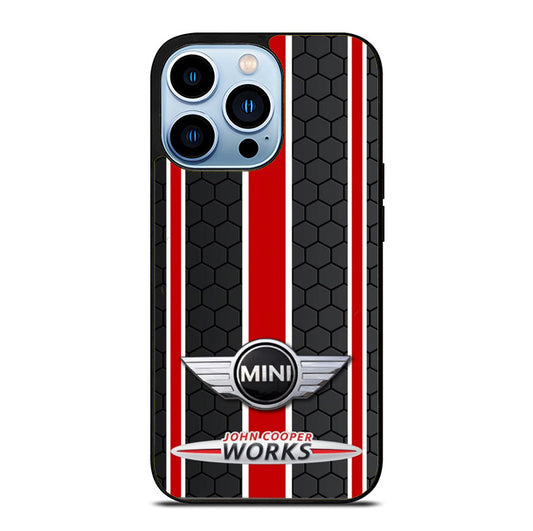 Mini Cooper Red Hexa Stripe iPhone 15 Pro Max Case