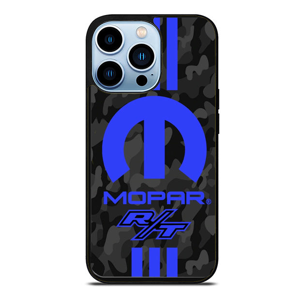Mopar RT Logo Blue Camo iPhone 15 Pro Max Case