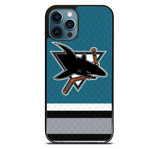 San Jose Sharks Logo Striped iPhone 15 Pro Max Case