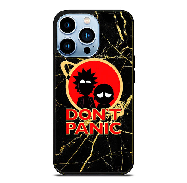 Dont Panic Rick Morty Marble iPhone 16 Pro Max Case