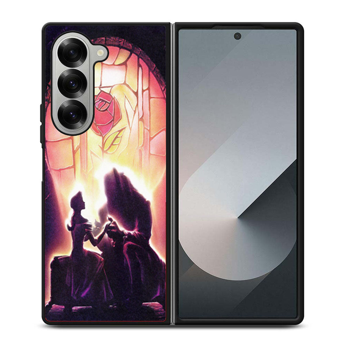 beauty and the beast love Samsung Z Fold 6 Case