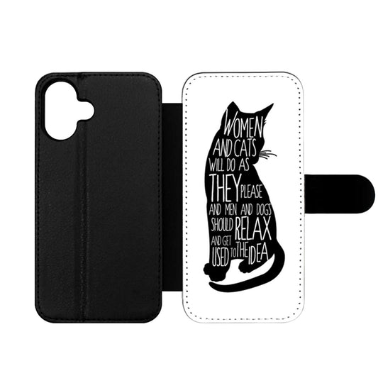 black cat quote Wallet iPhone Case