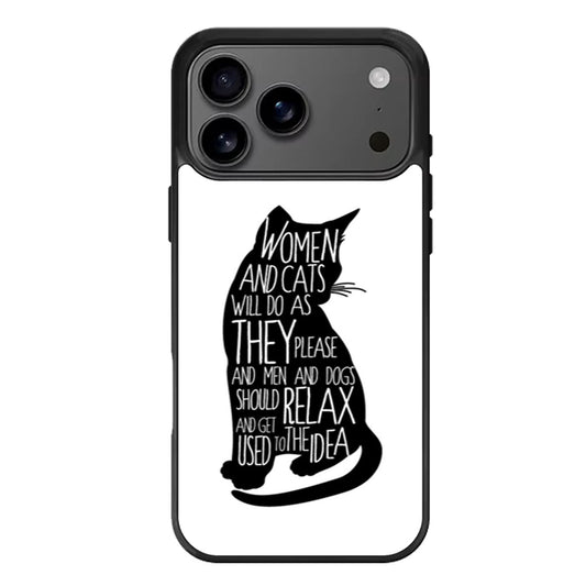 black cat quote iPhone 17 Pro Max Case