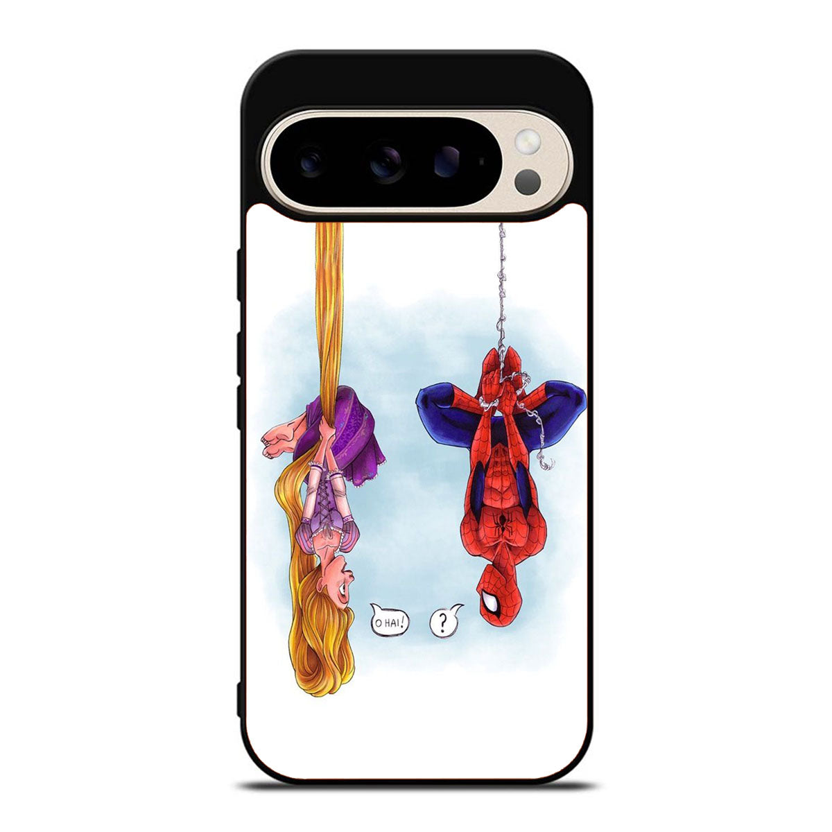 disney tangled and spiderman funny Google Pixel 9 Pro Case