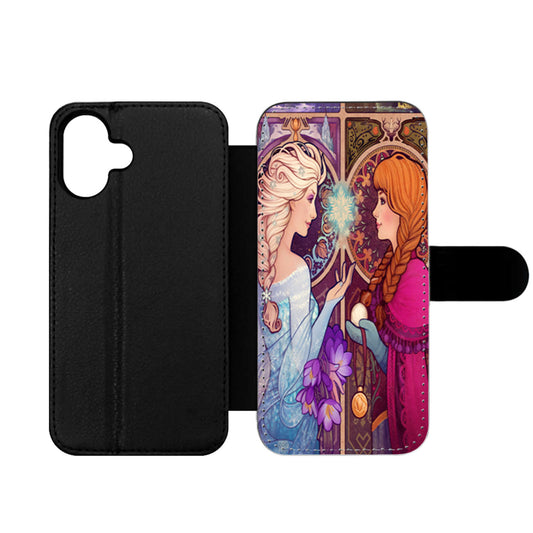 elsa and anna Wallet iPhone Case