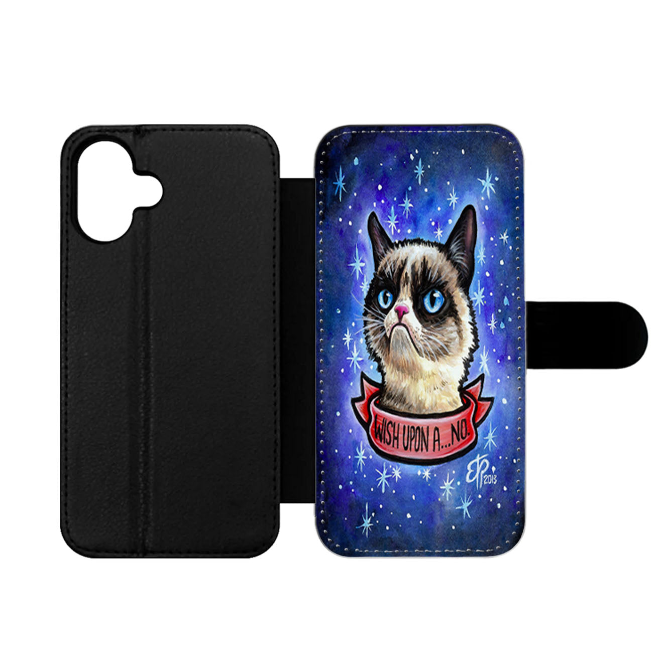 grumpy cat galaxy Wallet iPhone Case