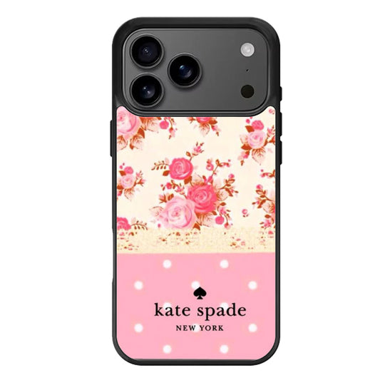 kate spade NY flowers ponk polkadot iPhone 17 Pro Max Case