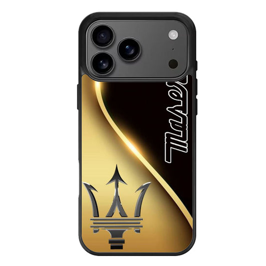maserati logo gold iPhone 17 Pro Max Case