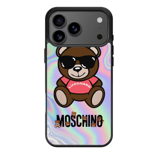 moschino logo holographic iPhone 17 Pro Max Case