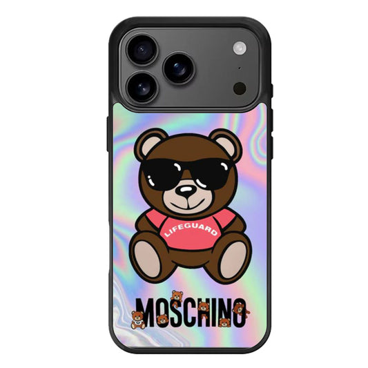 moschino logo holographic cover iPhone 17 Pro Max Case