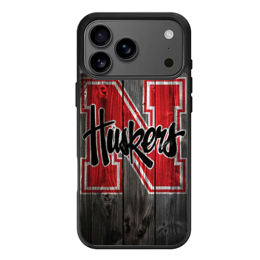 nebraska cornhuskers wood iPhone 17 Pro Max Case