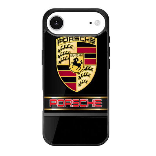 porsche black metallic logo iPhone Air Case