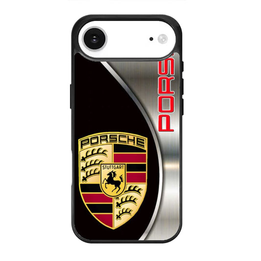 porsche metallic silver logo iPhone Air Case