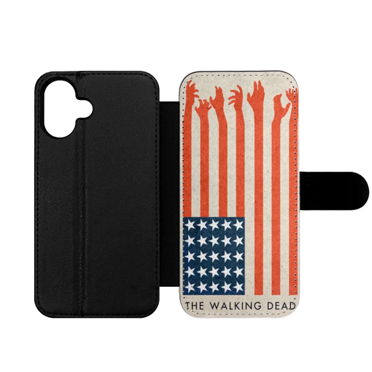 the walking dead america flag Wallet iPhone Case