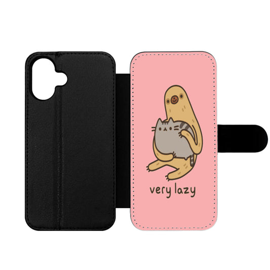 very lazy the cat Wallet iPhone Case