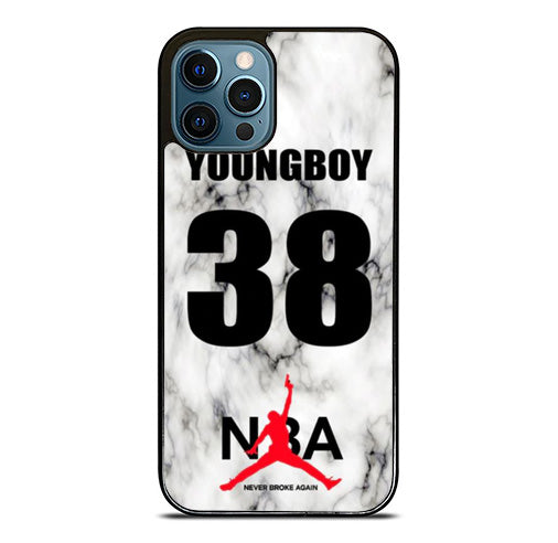 youngboy nba white marble iPhone 15 Pro Max Case