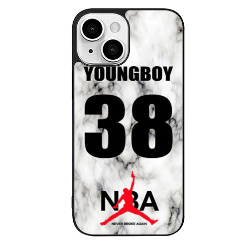 youngboy nba white marble iPhone 14 Plus Case